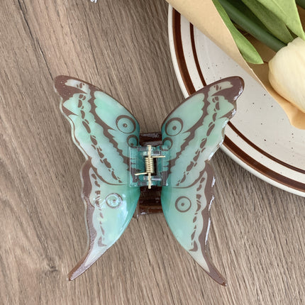 Advanced Sense Simulation Butterfly Grab Clip Temperament Beautiful Headwear Printed Hairpin Back of Head Hair Shark Clip Hair Accessories