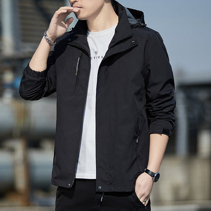Jacket Outdoor Winter Jacket Men's Velvet Thickeneded Cotton Coat Windproof Warm Waterproof Cold-Proof Clothing Large Size Mountaineering Clothing