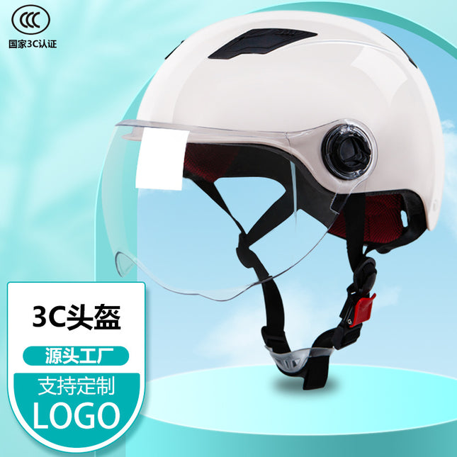 Diwolf wholesale 3C certification men's and women's battery car summer riding sunscreen four seasons with half helmet electric car helmet