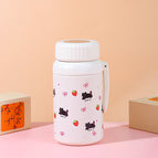 Cup + tea separator + cup brush / 1000ml [strawberry kitten] dazzling green handle