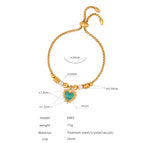 E465-Gold Green Stripe Bracelet