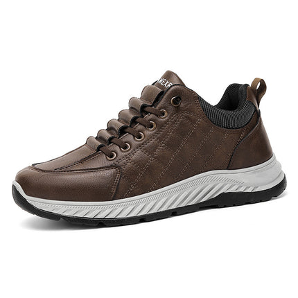 Casual Sports Leather Shoes Men's 2025 New Soft Sole Non-Slip Wear-Resistant Lightweight Fashionable Breathable Forrest Gump Shoes sneaker