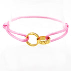 Pink rope + gold accessories
