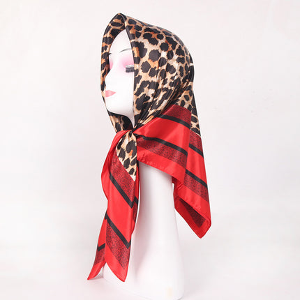 Malaysia shoppe satin satin 90*90cm large square letter printed silk scarf Satinbawal