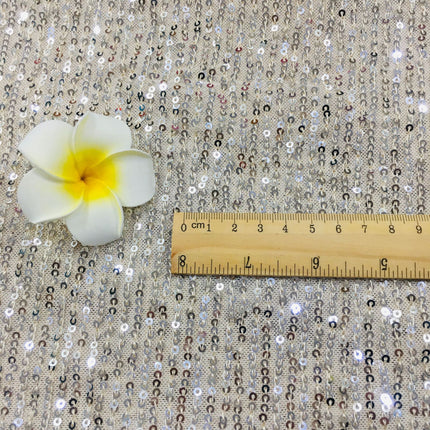 3mm straight sequins embroidered stretch mesh vertical embroidered beads fabric dress wedding dress stage clothing fabric wholesale