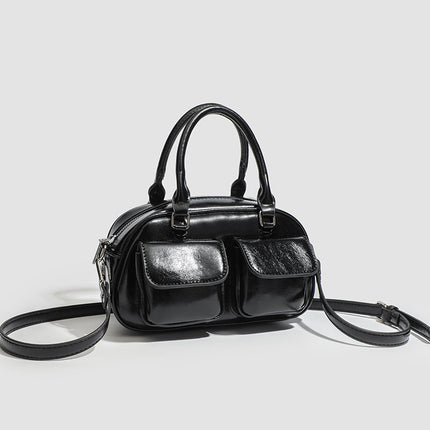 Cross-Border Trendy Bowling Bag for Women 2026 Spring/Summer New Pillow Bag Retro Versatile Shoulder Crossbody Bag
