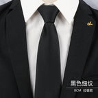 8cm-black fine lines-zipper