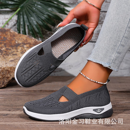 Women's Summer Breathable Soft-Soled Shoes for Middle-Aged and Elderly Mothers Temu Cross-Border Dropshipping Large Size Women's Shoes Clogs Cut Out