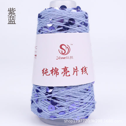 Siyue pure cotton sequined yarn size beads 3+6 hand-woven yarn tube yarn factory wholesale wool ball cross-border