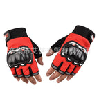 Ordinary plastic shell half finger red / One size fits all