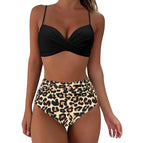 leopard print black / L