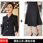 Two-piece black top + black dress / S
