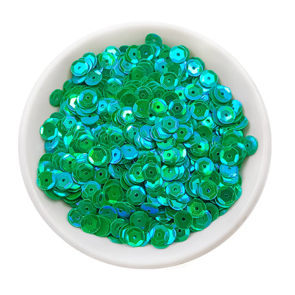 6MM round curved surface hole PVC sequins jewelry accessories concave and convex surface wholesale flat bottom hexagonal sewing clothing beads