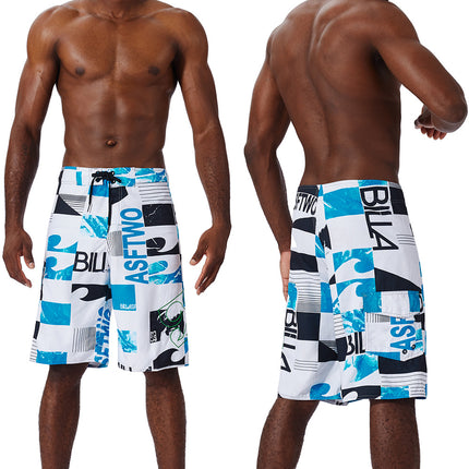 Men's Beach Shorts [Cross-Border Exclusive] 2025 Quick-Dry Casual Sports Surf Shorts Fitness Competition Shorts Men's Trendy