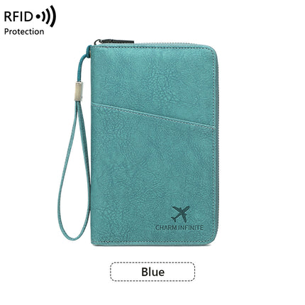Cross-Border New Rfid Anti-Theft Passport Holder, Stylish and Simple Travel Passport Wallet and Document Organizer