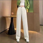 Apricot-ice silk trousers [with pockets] / S