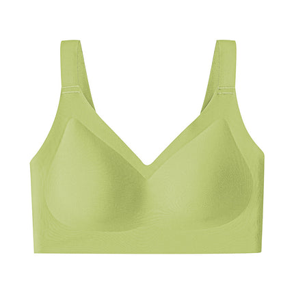 Plus-Size Seamless Bra for Women, Thin Style, Minimizes Large Bust, Anti-Sagging, Wireless Full-Cup Bra