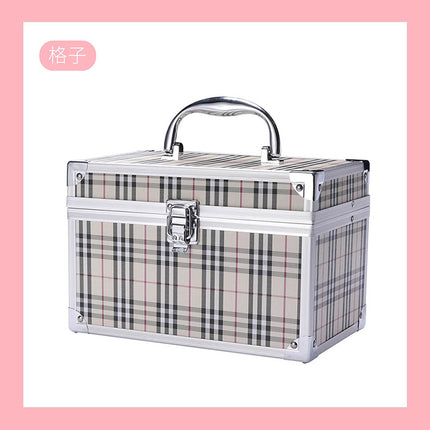 Professional ear picking and foot washing KTV practical toolbox single open double-layer cosmetic case with mirror beauty eyelash storage box