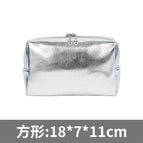 Environmentally friendly pu silver square bag