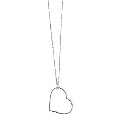 European and American foreign trade jewelry simple metal style sexy hollow love heart heart long sweater chain necklace necklace