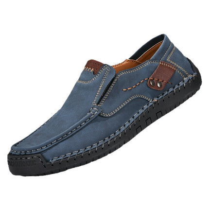 Spring and Autumn New Cross-Border Doudou Shoes Men's Oversized Loafers Foreign Trade Hand-Sewn Business Casual Shoes