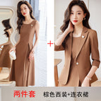 Two-Piece Brown Suit dress / S