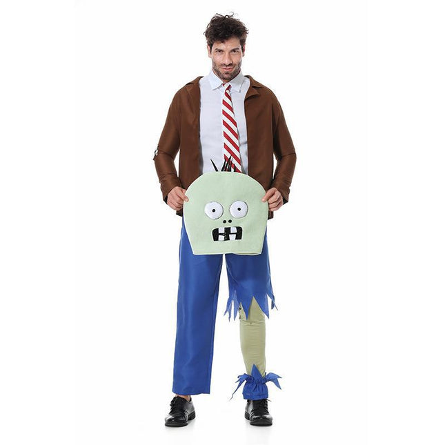 Parent-Child Clothing for Girls Adult Halloween Plants Vs. Zombies Anthropomorphic Doll Role-Playing Clothing Stage Performance Clothing