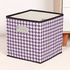Coverless drawer houndstooth purple (new style) / Large size (28*28*28cm)