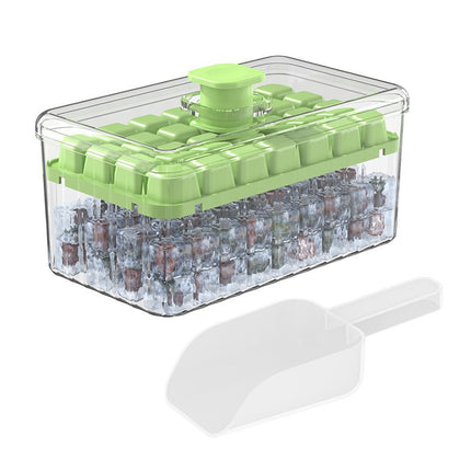 Cross-border pressing ice cube ice cube mould food grade pressing type household ice storage ice box with lid self-making ice box