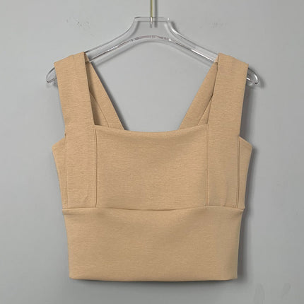 South Korea Dongdaemun New Slim-fit Slim-fit Sexy Chest-showing Pure Desire Style All-match Short Exposure Waist Camisole Vest for Women