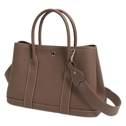 2025 New Women's Bag Top Layer Cowhide Large Capacity High-end Garden Bag Fashionable All-match Commuter Leather Handbag
