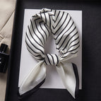 Striped off-white [100% mulberry silk]