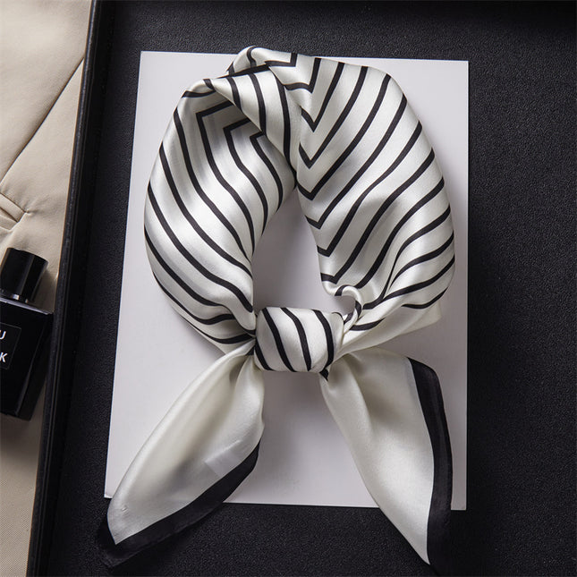 100% Mulberry Silk 70 Square Scarf New Fashion High-End Versatile Elegant Silk Scarf Hangzhou Silk Gift