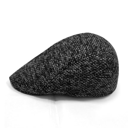Factory hat wholesale simple Plaid warm full seal woolen beret autumn and winter men's and women's cap forward hat
