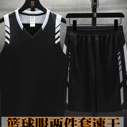 American Basketball Uniform Suit Narrow Shoulder Training Vest Printed Picture Men's Sportswear Wholesale Youth Game Team Uniform