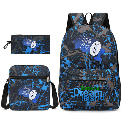 Battle for Dream Island Backpack Dream Island Schoolbag Three-Piece Canvas Backpack