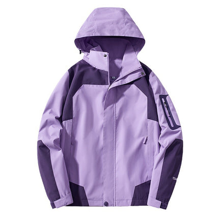 Sports Outdoor Jacket Autumn and Winter Windproof Warm Removable Cap Mountaineering Suit Couple Men and Women Thin Cross-border Coat