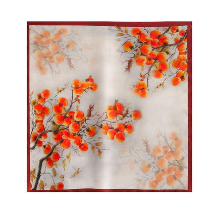 Mulberry Silk Scarf, Old Money Style, Summer Thin Small Scarf, Valentine's Day Gift, Plain Crepe Satin Silk Printed Small Square Scarf