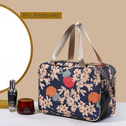Double-Layer Large-Capacity and Good-Looking Storage Bag for Travel, Portable Toiletry Bag, Simple Waterproof and Stowable Cosmetic Bag
