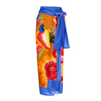 ORANGE PRINT SKIRT / Free size