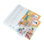 Diamond pattern self-adhesive book cover, 10 small sheets + 10 medium sheets + 10 large sheets (set of 30 sheets) + 30 name stickers included
