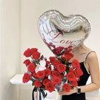 18inch silver love heart