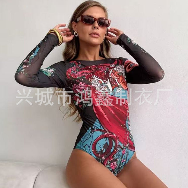 Foreign trade swimsuit упальник one-piece swimsuit women ozon beach holiday Russian bikini women