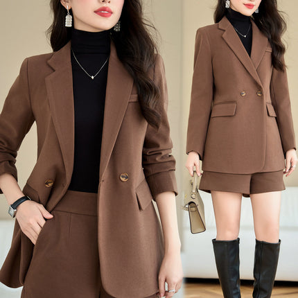 khaki Suit suit Women's Spring and Autumn 2024 New High-end Temperament Jewelry Store Work Clothes Suit Business Wear