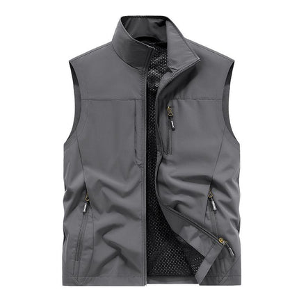 Volunteer Service Vest with Printed Logo, Fishing Outdoor Leisure Clothing, Company Event Advertising Clothing with Printed Text
