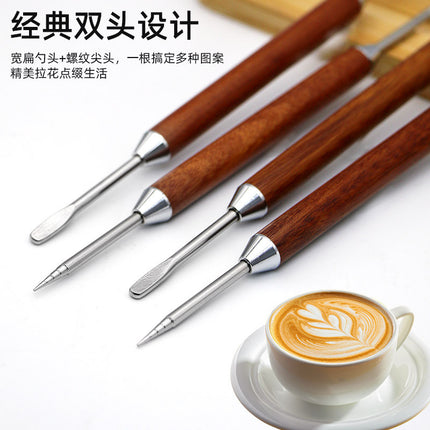 [Silky] coffee Garland needle rosewood handle carved needle fancy Garland needle appliance coffee appliance