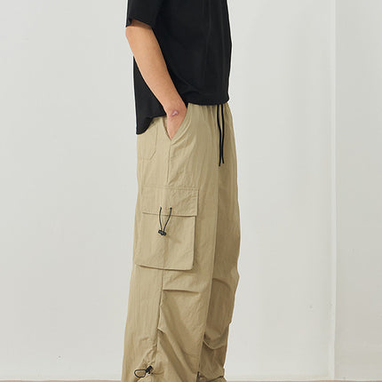 LKTM Men's# American Retro Khaki Mop Paratroopers Workwear Pants Men's and Women's hiphop Outdoor Slim Quick-Dry Pants