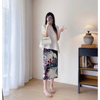 Black water-painted overskirt / Free size