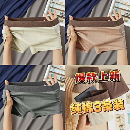 Maillard Cotton Men's Underwear Breathable Boxers Sports Loose Youth Boxer Underwear Men's Trendy