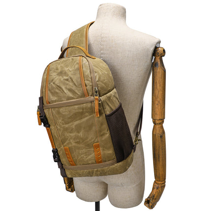 Photography Bag Canvas Wear-Resistant Camera Bag Single Shoulder Crossbody Chest Bag Slr Digital Bag Storage Crossbody Camera Breathable